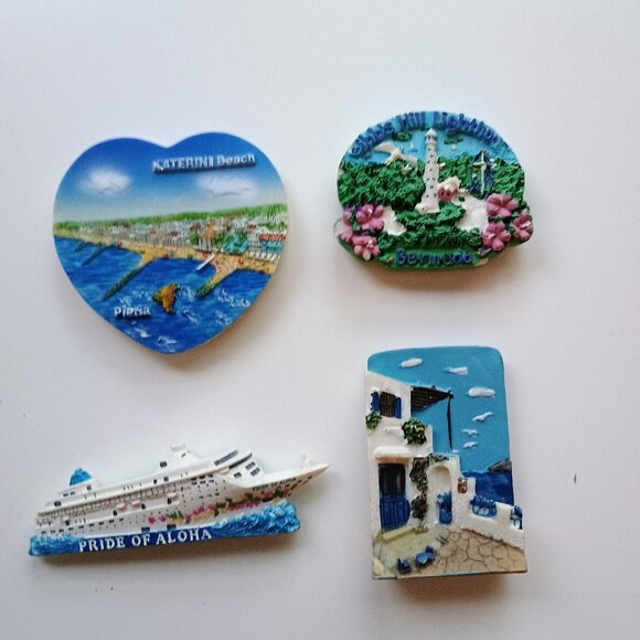 SET OF 4 MAGNETS-BEAUTIFUL SCENERY & LANDSCAPES - Picture 1 of 1